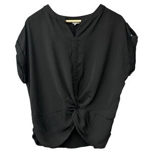 Kismet Short Sleeve Twist Front Blouse Size Large